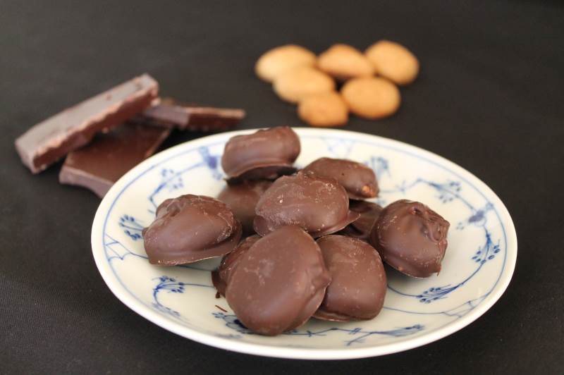 Chokolade overtrukne pebernødder