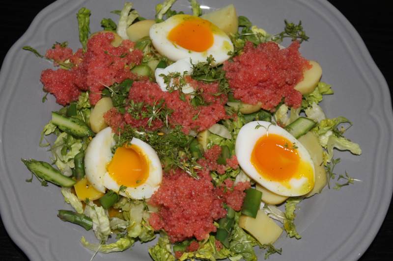 Salat med stenbiderrogn
